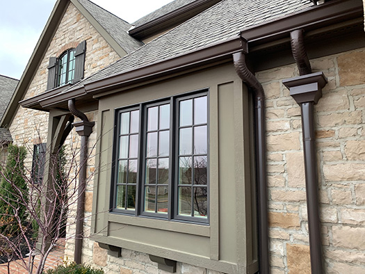 6" Gutters and 4" Round Downspouts in Dublin, Ohio