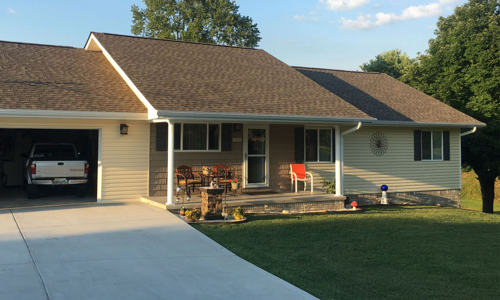 LeaFree gutter guard installed on house