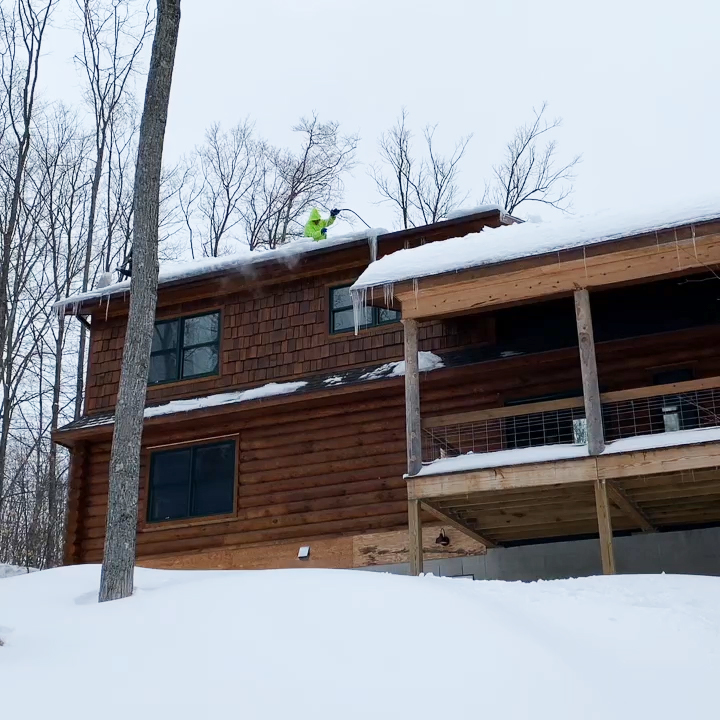 ice dams on gutters and roof