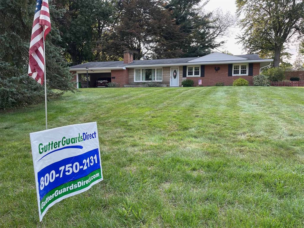 6-inch gutters and MasterShield gutter guards replace 5-inch gutters and LeafFilter gutter guards in North Canton, Ohio