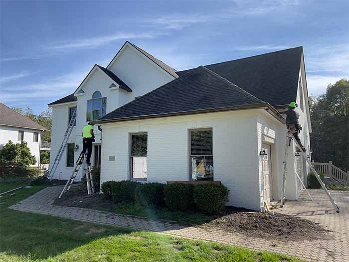 6-inch gutter installation on home in Powell Ohio